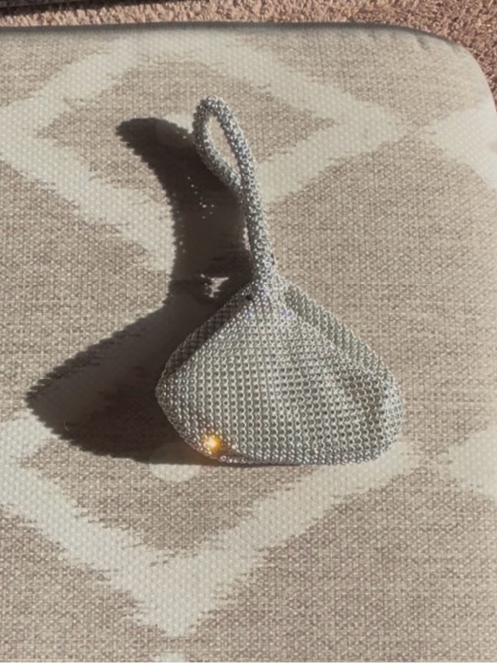 Silver Mesh Wristlet Bag - Women's Accessories